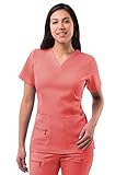 Adar Pro Scrubs for Women - Elevated V-Neck Scrub Top - P4212 - Rapture Rose - M