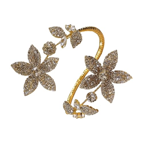 Pulsera floral ajustable con diamantes de imitación como regalo para ella