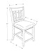 Coaster Home Furnishings - LAVON - Wood Upholstered Counter Height Chairs (Set of 2) - Slat Back, Padded Seats, Footrest - Dining Room & Kitchen - Black & Espresso - 102889