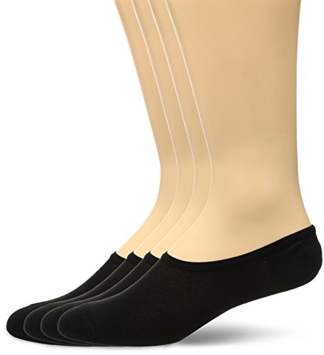 Fruit of the Loom Men's Cushioned Invisible Cotton Liner Socks-4 Pair Pack