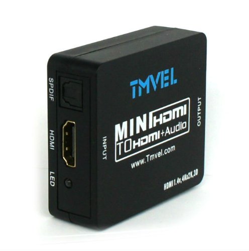 Tmvel TMV-MINIHD4K Mini HDMI 1.4 to HDMI+ Analog Audio Converter/Digital to Analog 3.5mm Stereo Audio Extractor