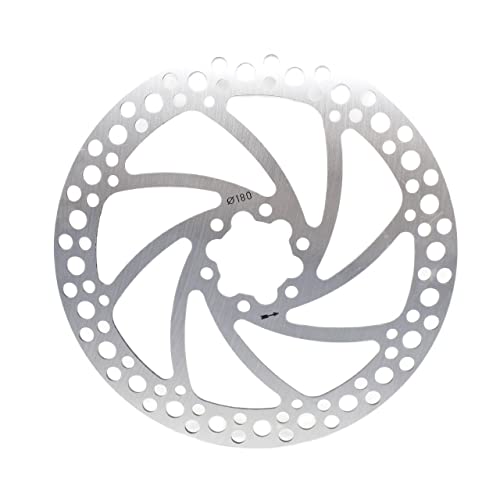 qinggw 1 Stück MTB/Straßenscheibenbremse/Cyclocross-Bike-Bremsscheibe, 44mm 6-Bolzen, Mittellinie 160mm 180mm Bike-Bremsrotor, mit Schrauben (Größe : 180MM) Cover