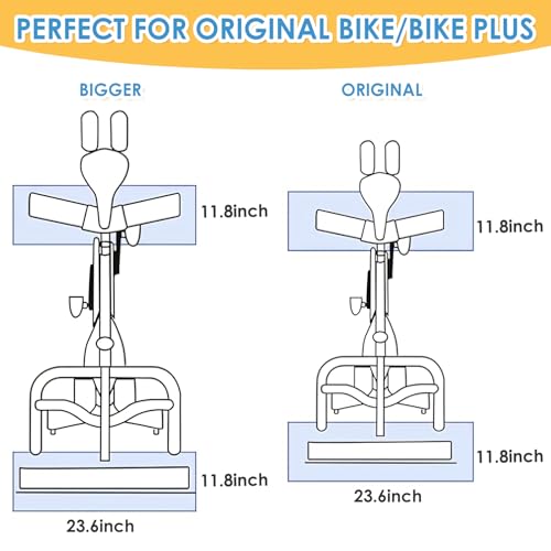 Wiojtry 2PCS Exercise Bike Mat, Non-Slip Exercise Bike Mat for Floor for Rowing Machine and Stationary Spin Bike