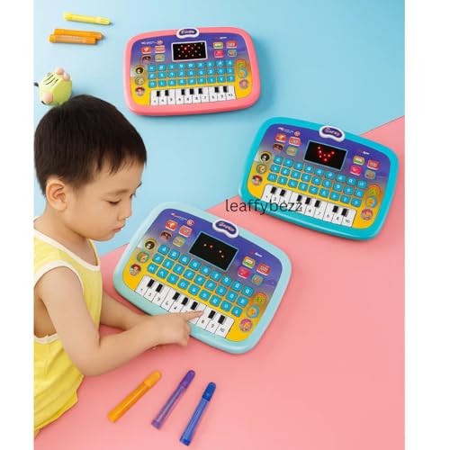 Image of Toys Educational Learning Laptop Toy for Kids to Learn Numbers, Spelling, Animal Voices, Poems, Words, Q&A, with LED Display and Sound Learn Alphabets (Multicolour, 3 Year+)