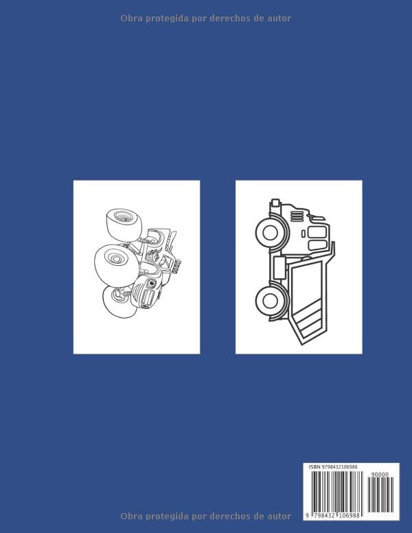 Miniatura 2 de Libro para colorear vehículos para niños de 3 a 9 años Libro para colorear con camiones monstruosos, camiones de bomberos, camiones de descarga para