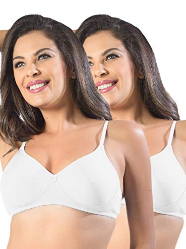 Image of SONARI Womens Non Padded Cotton Bra | Wire Free, Medium Coverage, Seamless Cups, Comfortable Polyester Cotton Blend Fabric | Adjustable Straps, Ideal for Everyday Wear - Smile