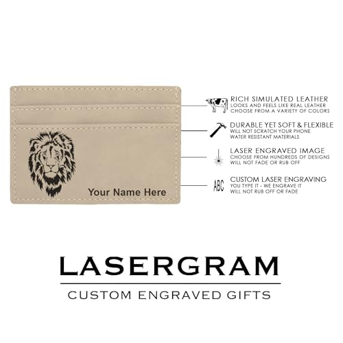 LaserGram MCW Money Clip Wallet, Chi Rho, Personalized Engraving Included (Light Brown)4