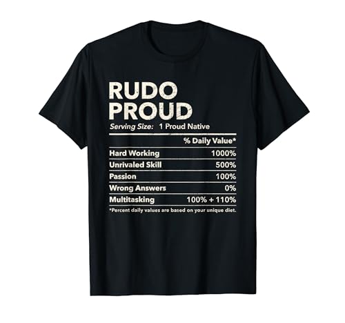 Rudo, Idaho Proud Nutrition Facts T-Shirt