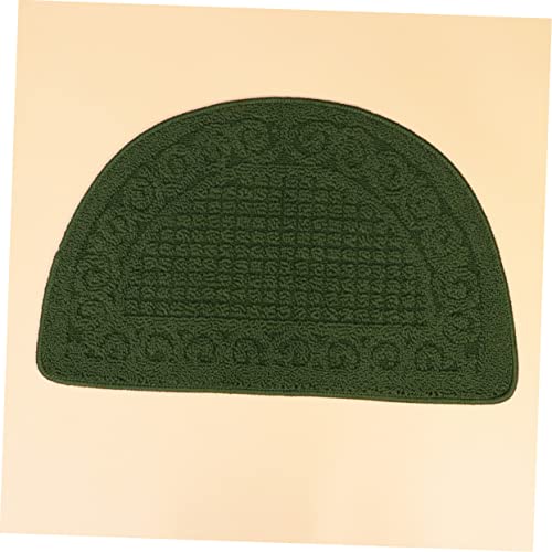 Felpudo semicircular Abaodam de polipropileno verde resistente para interior de casa 3