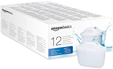 Amazon Basics Water Filter 2.3 Litres (Nero) & Water Filter Cartridge (6 packs)