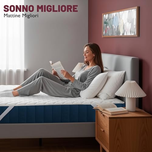 Utopia Bedding Protezione Per Materasso Trapuntata Con Cinghia Elastica 180X200 Cm, Coprimaterasso Fino A 38 Cm Di Profondità, Topper Per Letto (Bianco) - 6