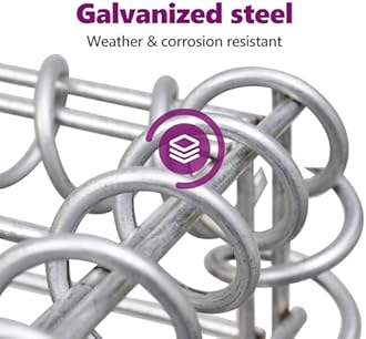 vidaXL Gabion 150 x 50 x 100 cm Stone Basket Wire Basket Stone Gabions Gabions Wall