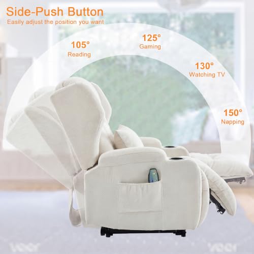 Image of Wall Hugger Power Recliner Chair Set of 3, Overstuffed Home Theater Seating w /Heat Massage Electric Movie Gaming Sofa Reclining Sleeper Chair with LED Light /Lumbar Pillow /Cup Holders