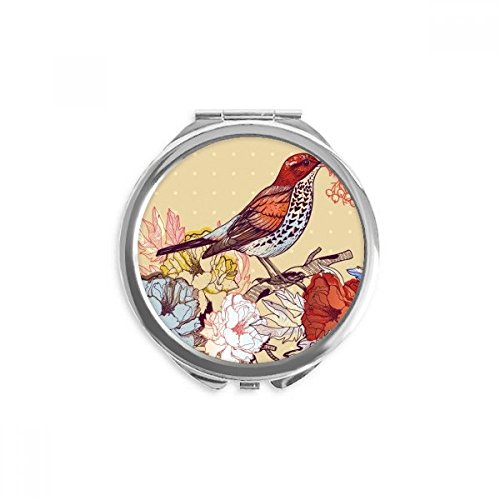 Miroir portable de poche fleurs et oiseaux pour un instant douceur au quotidien