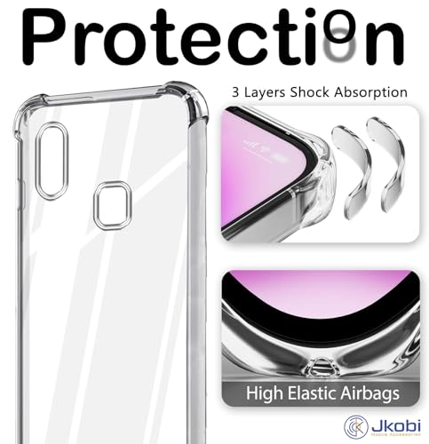 Image of Jkobi Plastic Back Cover Case for Vivo Y95 | Vivo Y93 | Vivo Y91(Hard Crystal Clear | Shockproof Bumpers | Transparent)