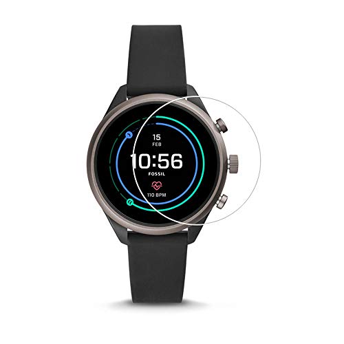 Zshion Protector de Pantalla Fossil Sport de 41 mm, dureza 9H, Protector de Pantalla de Cristal Templado para Fossil Sport de 41 mm con Cristal Transparente antihuellas, 3 Unidades