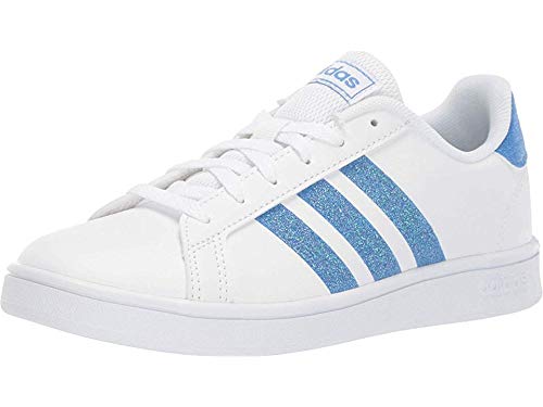 adidas Kids Boys Grand Court Lace Up - Sneakers Shoes Casual - Blue,Off White - Size 12 M
