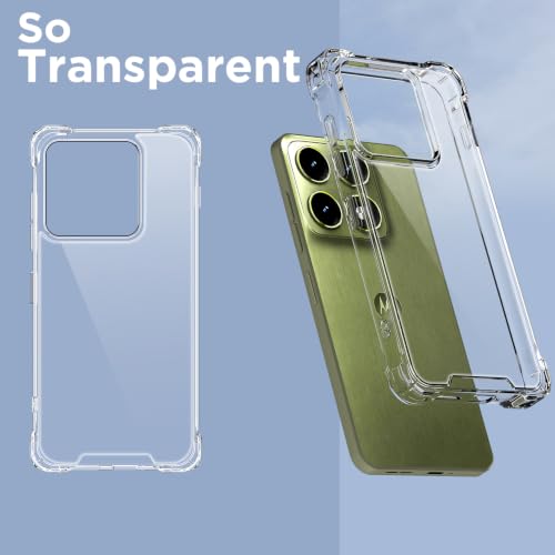 Image of Pikkme Back Cover for Motorola Moto Edge 70 Pro 5G PC + TPU Clear Transparent Raised Edges Shockproof Protective Phone Bumper Case(Transparent)