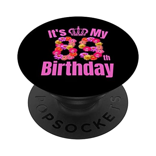 89 Año viejo cumpleaños mujeres flor su 89 cumpleaños PopSockets PopGrip Intercambiable