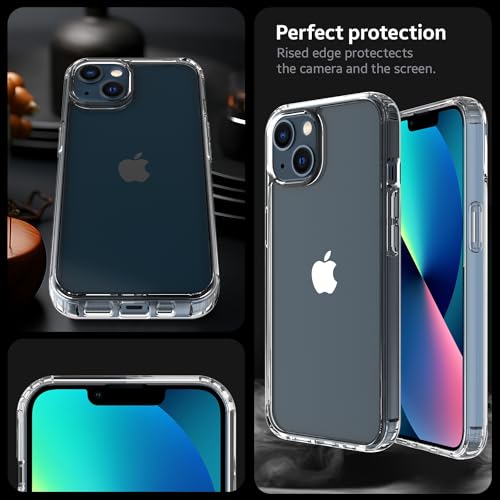 Image of KAPAVER Hybrid Series Back Cover Case Compatible with iPhone 13 (Clear)