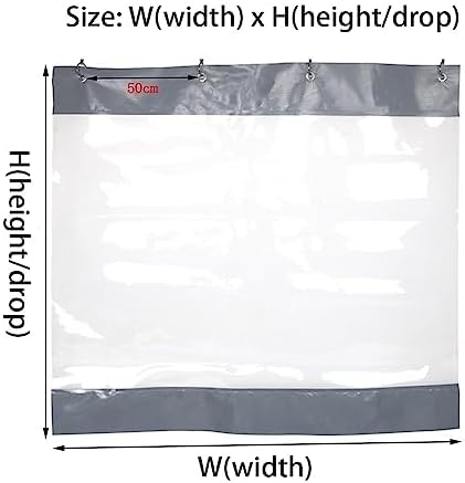 Waterproof Outdoor Tarp Curtains with Grommets - Durable PVC Plastic Side Panels for Pergola, Patio, Porch, Garden Privacy Screen - 4x3m Weather-Resistant Partition