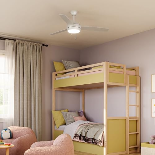 Progress Lighting Nolyn 52" Ceiling Fan with LED Light, Matte White by Progress Lighting - Used condition - Image 6
