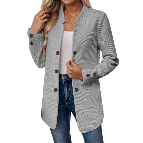 Manteau uni à double boutonnage parfait pour le bureau et les sorties