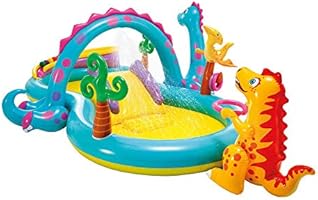 INTEX Dino Slide & Pool, Multi-Colour, 57135