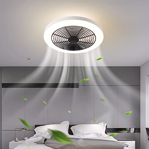 Orison 19.7in Black(no Alexa)+Black(Alexa) Low Profile Ceiling Fan with
