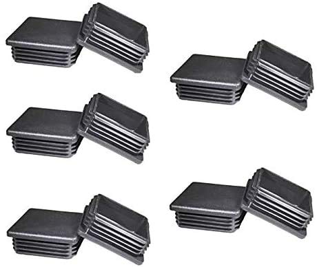 FRIGIIRE 10 Pieces 2 inch Square Tubing Black Plastic Plug,2 Inch End Cap 2"x2" 2x2 Fence Post Pipe Cover Tube Chair Glide Insert Finishing Plug