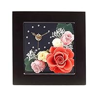 Amazon.co.jp: プリザーブドフラワー 時計 花時計 プレゼント 花