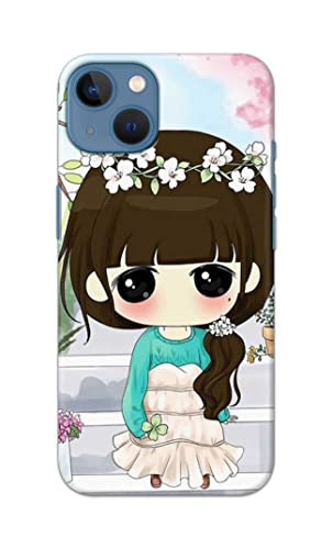 Image of PRINTFIDAA Cartoon Girl Printed Designer Hard Back Case Cover for Apple iPhone 13, A2633, A2482, A2631, A2634, A2635 -(SS) MVN1009