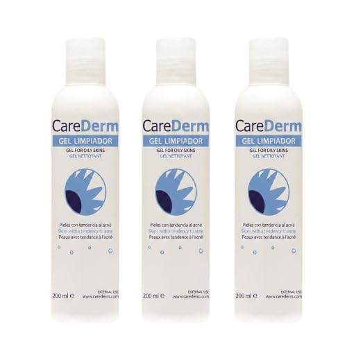 Carederm Gel Cleaner Pack | Żel oczyszczający do skóry tłustej, trądziku i łojotoku | z aloesem | nagietek, Echinacea i rumianek, głębokie oczyszczanie, działanie Seborloe (X3)