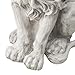 Glitzhome Guardian Sitting Lion Garden Statue MGO Outdoor Decoration, 20.75