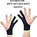AKX Artist Glove Large - 2 Pack Palm Rejection Drawing Glove for Graphic Tablet, iPad - Smudge Guard, 2 Finger, Elastic Lycra, Fingerless Glove, Good for Left and Right Hand, Black | AK-020