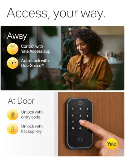 Image of Yale WiFi Smart Lock Deadbolt with Keypad, Keyless Entry, Lifetime Brass