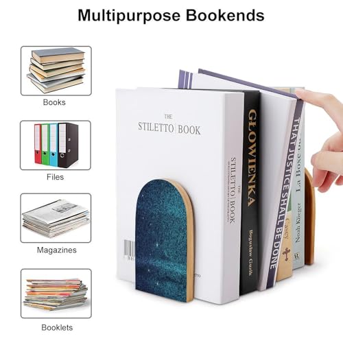 Sujetalibros de madera resistente y antideslizante para libros pesados 4