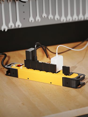 Protector de Sobretensión PLUGTUL 20A Heavy Duty, Multitoma Metálico 6FT con Interruptor y Montaje en Pared miniatura 7