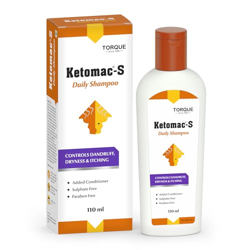 Image of Ketomac-S Daily Hair Cleanser with Selenium Sulfide, Built-in Conditioner, Anti-Dandruff Shampoo, Sulphate and Paraben Free, Oil Control, 110ml Pack of 1