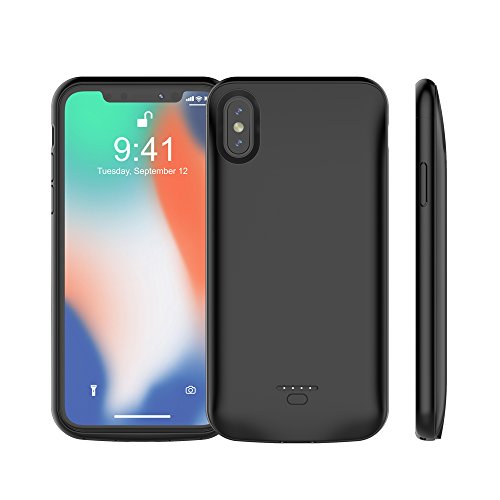 Idealforce iPhone X Battery Charger Cases,External Battery Charger Case Cover for iPhone X Audio Charging 2in1 Support Headset