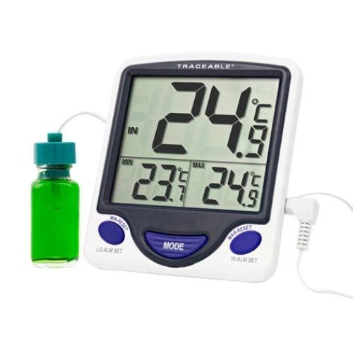 Control Traceable 4548 Jumbo Display Refrigerator/Freezer Thermometer, -50°C to 70°C (-58°F to 158°F) Range, 0.1° Resolution