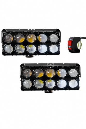 BIKEBLOOM Store BIKEBLOOM Pack of 2 10-Lens LED Fog Lights - Image 2