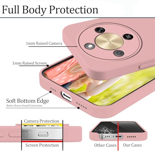 Anlalish Silicone Case for Honor Magic 8 Lite with Stand, Magnetic Phone Case for Honor Magic 8 Lite with Wrist Strap Lanyard (Pink) by Anlalish - Used condition - Image 6