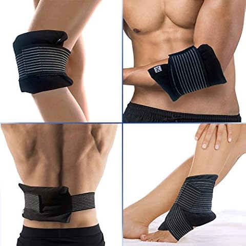 KEDLEY Reusable Hot and Cold Gel Pack with Positioning Pouch | (Large Size 17cm x 23cm), Multi-Purpose Heat Pack for Muscle Pain Relief and Sports Injuries (Fits All Body Parts) Cover