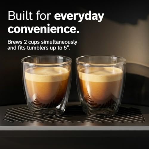 Bosch Fully Automatic Coffee and Espresso Machine - 36 Drinks, Double Cup Barista Style Super Coffee Maker - Touchscreen, Large Bean Capacity - Easy Clean, Maintenance - Stainless Steel - TQU60703 - Image 8