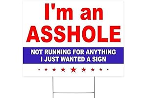 UFunhome Jean Lowell IM AN ASSHOLE Yard Sign