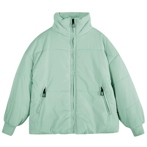 rrhss Girls Winter Long Sleeve Zip Puffer Jacket Kids Baggy Short Down Coats2