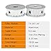 Belt Pulley T5-20T Bore 5/6/6.35/7/8/10/12/14/15/16/17/18/19/20 mm, Toothed Teeth Pitch 5mm for Power Transmission Parts Industrial Bearings Gears(14 mm,16 mm)