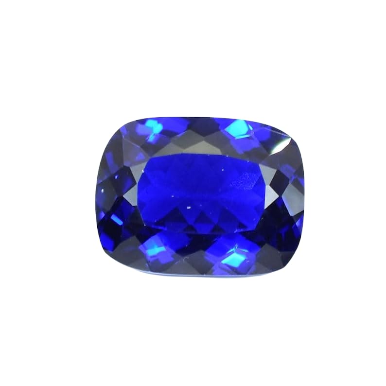 Tanzanite 18x14mm coussin facetté, gemme naturelle de prestige pour bague