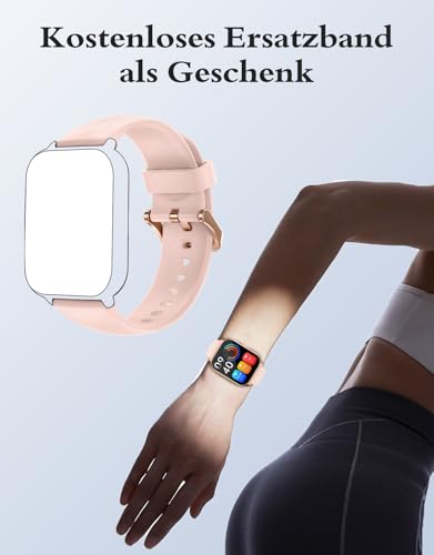 zeigt eingehenden Anruf auf hellem Touchscreen. - Detailansicht von RUIMEN Smartwatch Telefon Deal – Dealfoxx.de